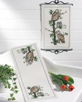Kit de broderie Famille de hiboux 5123/25 25 x 37 cm