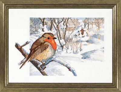 Kit de broderie Rouge-gorge 35 x 26 cm R5414