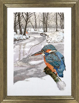 Kit de broderie Martin-pêcheur 26 x 35 cm R5414