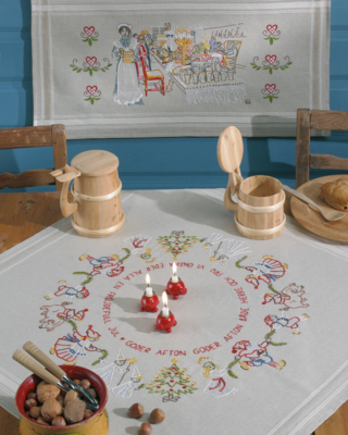 Kit de broderie Réveillon de Noël 80 x 40 cm