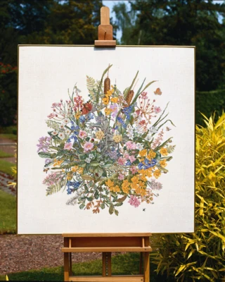 Kit de broderie Plantes aquatiques 100 x 105 cm