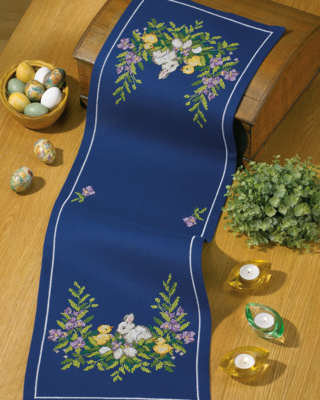 Borduurpakket Paasloper m/ Haas 35 x 108 cm