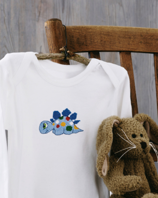 Kit de broderie Dino 7 x 9 cm