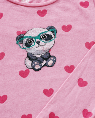 Kit de broderie Panda 7 x 9 cm